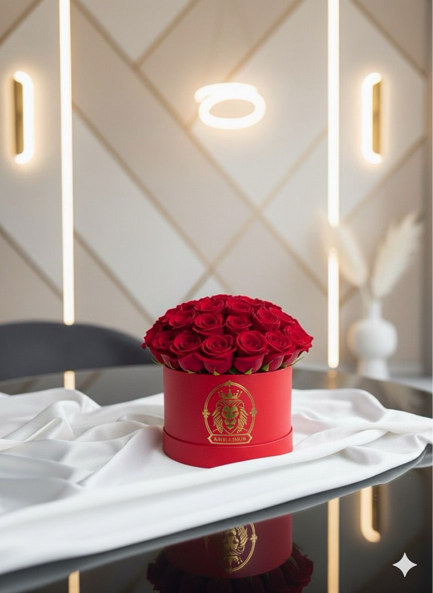 caja de rosas mediana